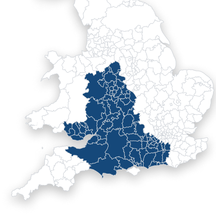 A map showing the Go Renewable coverage area